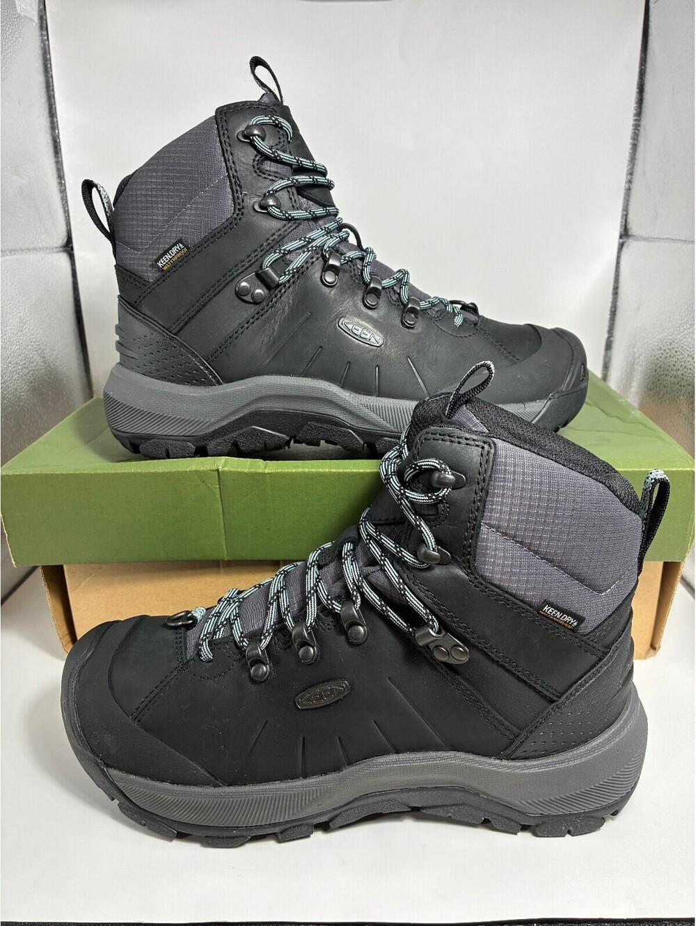Size 6m/7.5w - Keen Women's Revel IV Mid Polar Winter Waterproof Black Boots